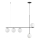 Suspension filaire SILIA 5xG9/12W/230V noir