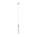 Suspension filaire SIMON 1xE27/60W/230V hêtre