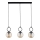 Suspension filaire SITRO 3xE14/10W/230V noir/fumé beige