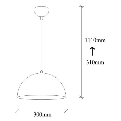 Suspension filaire SIVANI 1xE27/40W/230V blanche