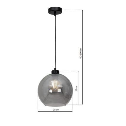 Suspension filaire SOFIA 1xE27/60W/230V transparente