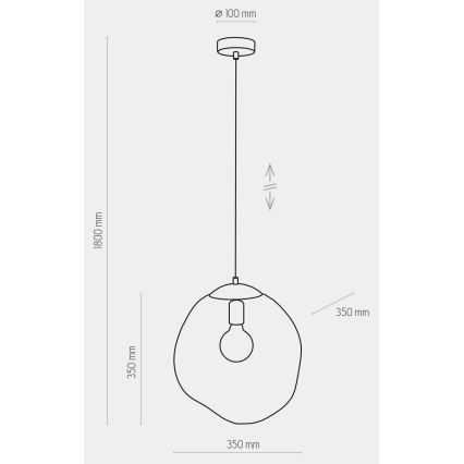 Suspension filaire SOL 1xE27/60W/230V noire