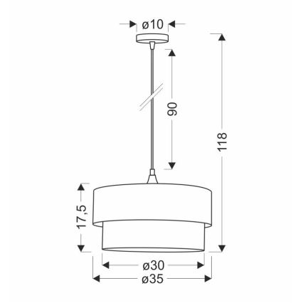 Suspension filaire SOLANTO 1xE27/60W/230V vert/noir