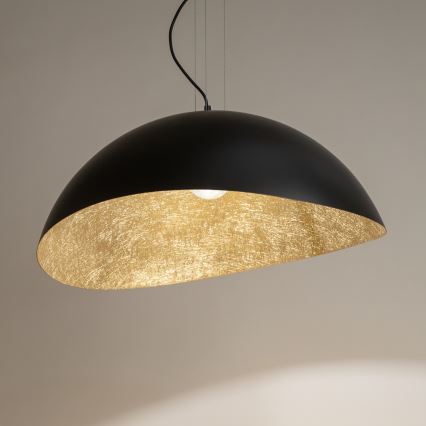 Suspension filaire SOLARIS 1xE27/60W/230V d. 89 cm noir/doré
