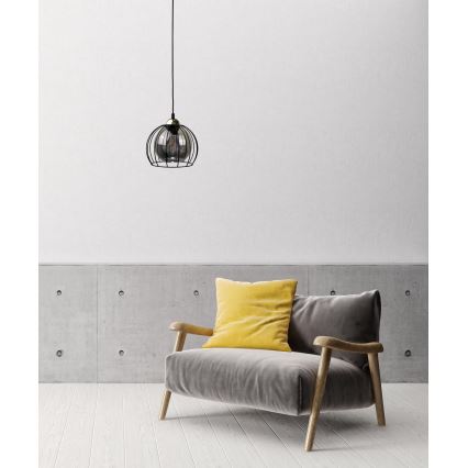 Suspension filaire SOLO BLACK 1xE27/60W230V noir/doré