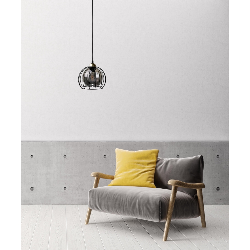 Suspension filaire SOLO BLACK 1xE27/60W230V noir/doré