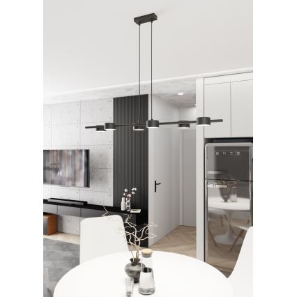 Suspension filaire SORA 6xGX53/12W/230V noir