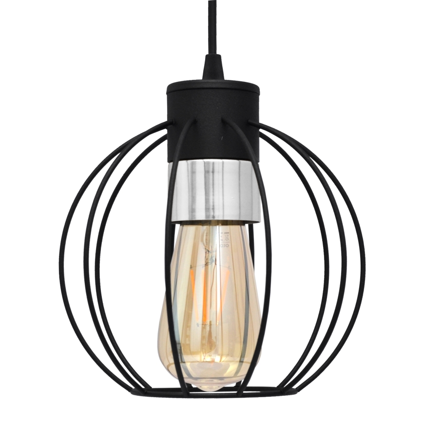Suspension filaire STARLIGHT 1xE27/15W/230V noir/argent