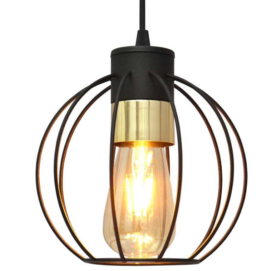 Suspension filaire STARLIGHT 1xE27/15W/230V noir/doré