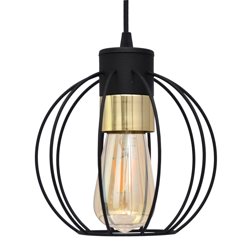 Suspension filaire STARLIGHT 1xE27/15W/230V noir/doré