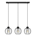Suspension filaire STARLIGHT 3xE27/15W/230V noir/argent