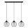 Suspension filaire STARLIGHT 3xE27/15W/230V noir/argent
