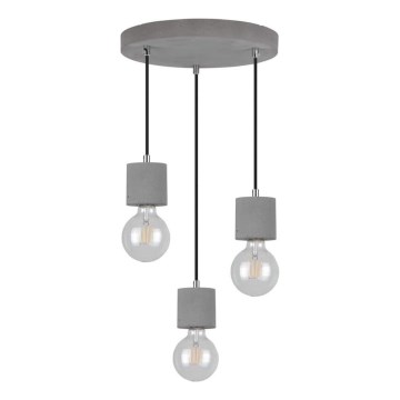 Suspension filaire STRONG 3xE27/60W/230V béton