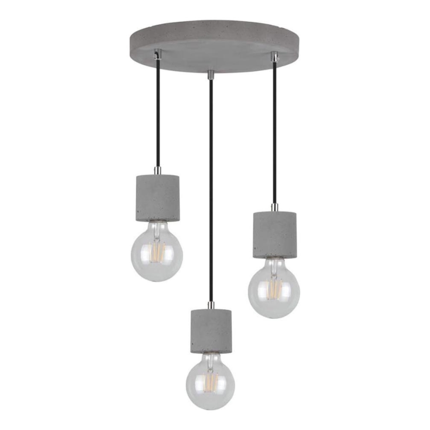 Suspension filaire STRONG 3xE27/60W/230V béton