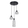 Suspension filaire SUBA 3xE27/15W/230V noir