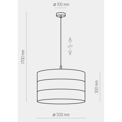 Suspension filaire TAGO 1xE27/25W/230V noire/dorée