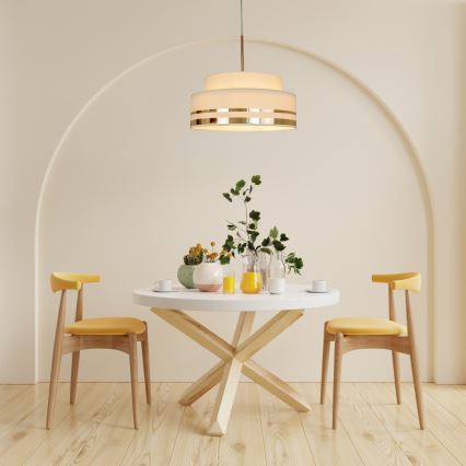 Suspension filaire TAMI 1xE27/60W/230V beige/doré