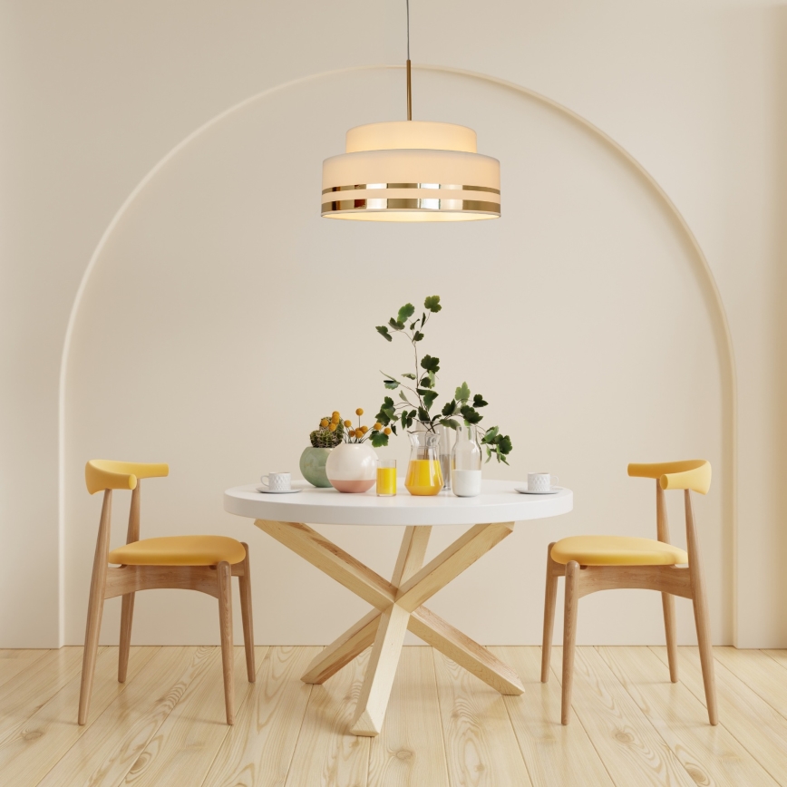Suspension filaire TAMI 1xE27/60W/230V beige/doré