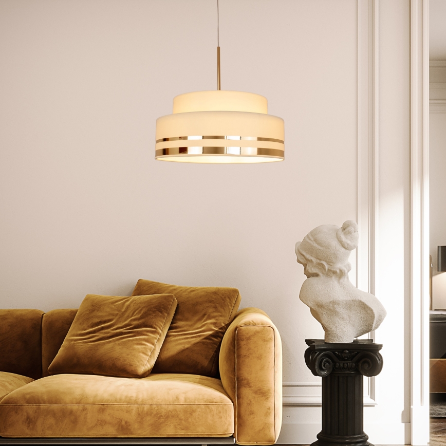 Suspension filaire TAMI 1xE27/60W/230V beige/doré