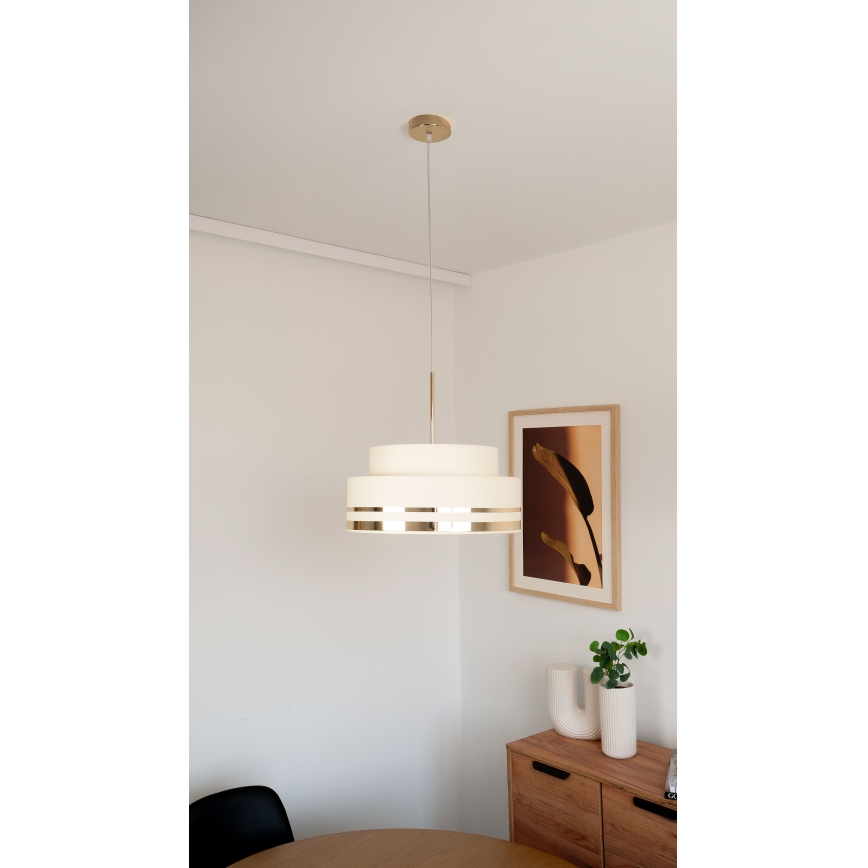 Suspension filaire TAMI 1xE27/60W/230V beige/doré