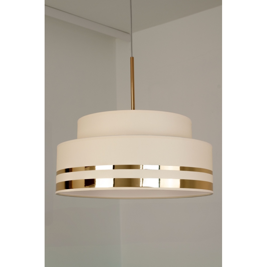 Suspension filaire TAMI 1xE27/60W/230V beige/doré