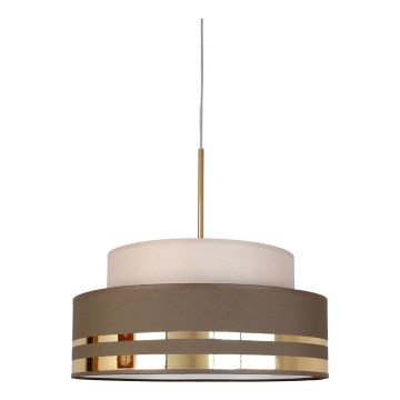 Suspension filaire TAMI 1xE27/60W/230V beige/marron/doré