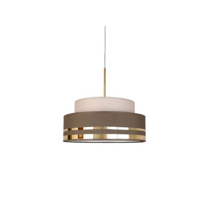 Suspension filaire TAMI 1xE27/60W/230V d. 40 cm beige/marron/doré