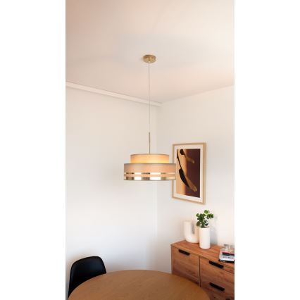 Suspension filaire TAMI 1xE27/60W/230V marron/doré