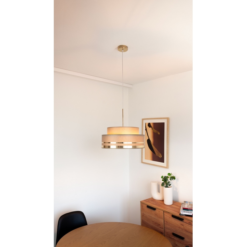 Suspension filaire TAMI 1xE27/60W/230V marron/doré