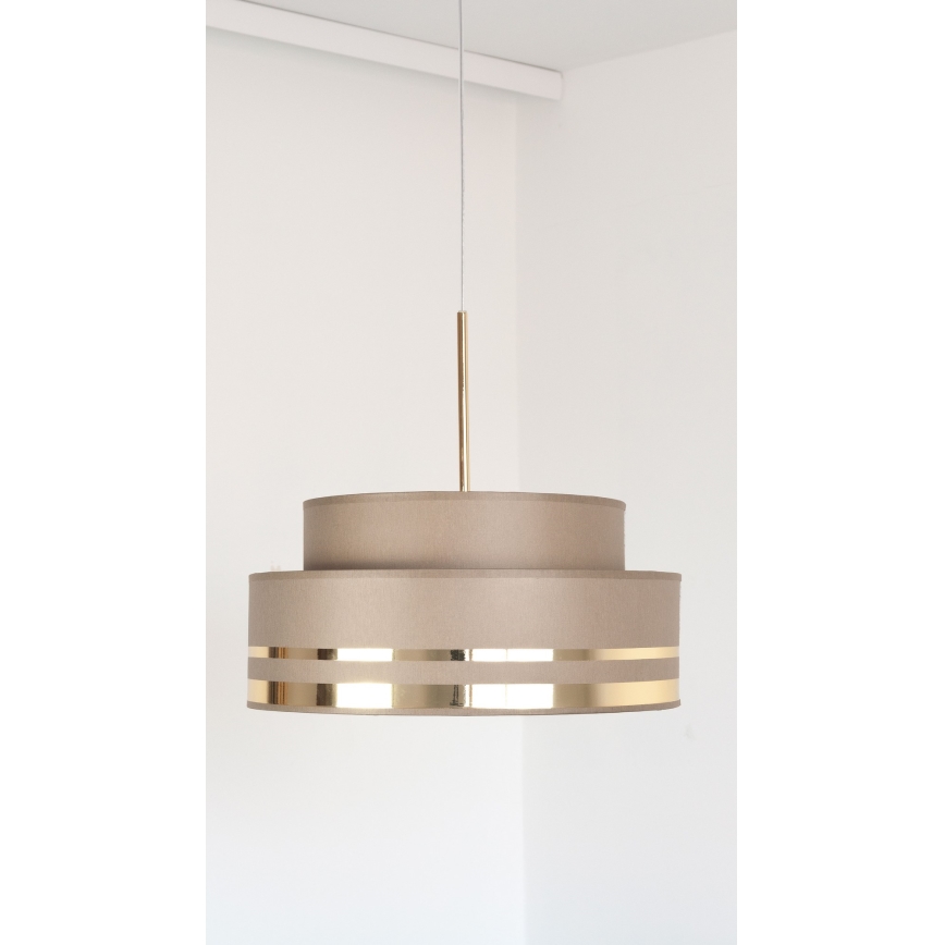 Suspension filaire TAMI 1xE27/60W/230V marron/doré