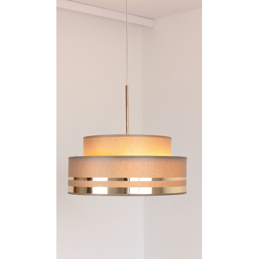 Suspension filaire TAMI 1xE27/60W/230V marron/doré