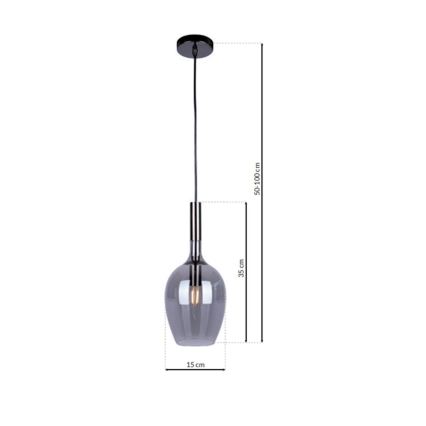 Suspension filaire TANGO 1xE14/40W/230V noire