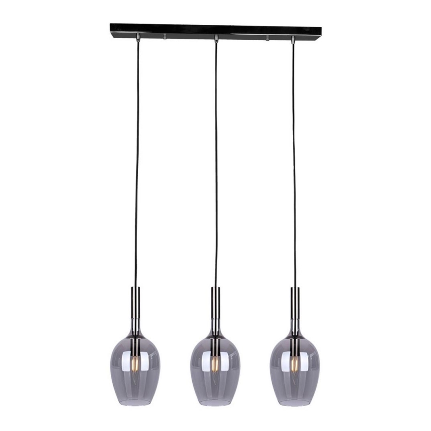 Suspension filaire TANGO 3xE14/40W/230V noire