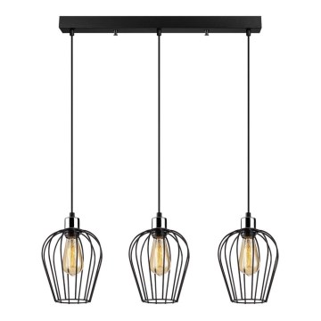 Suspension filaire TEL 3xE27/100W/230V