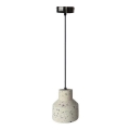 Suspension filaire TERRAZZO 1xE27/60W/230V d. 12 cm crème