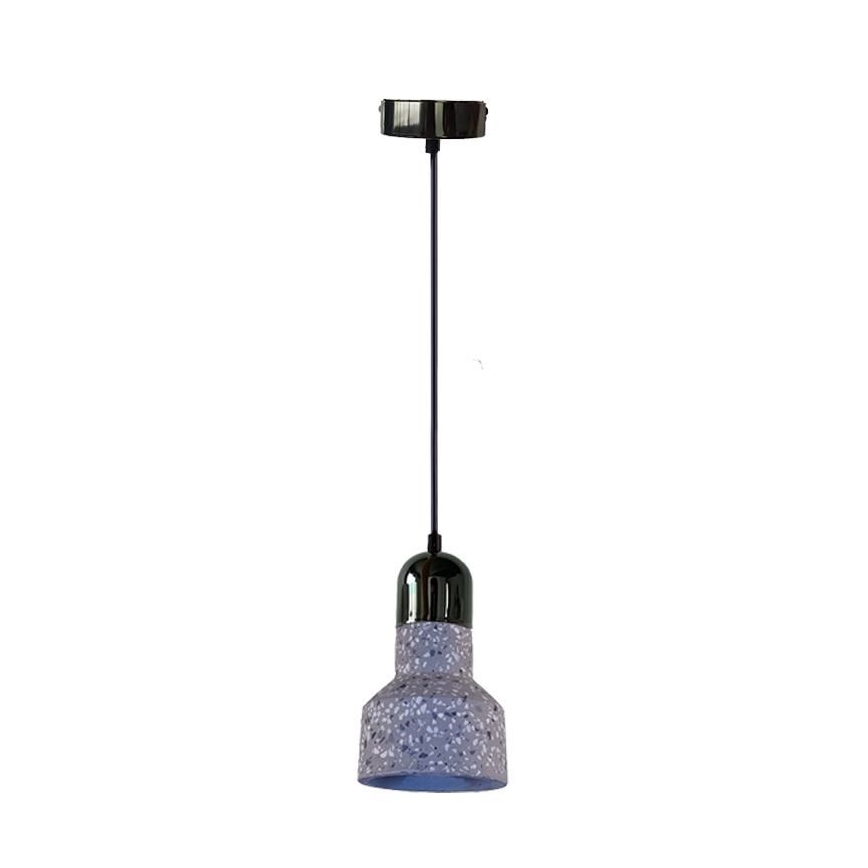 Suspension filaire TERRAZZO 1xE27/60W/230V d. 12 cm gris