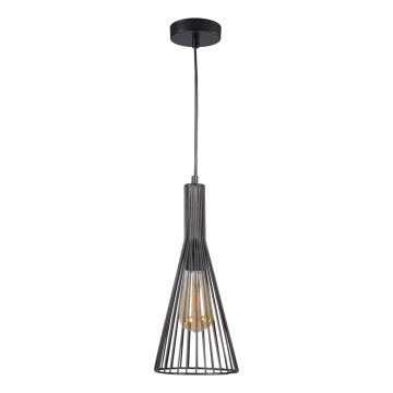 Suspension filaire TIANA 1xE27/20W/230V d. 15,5 cm noir
