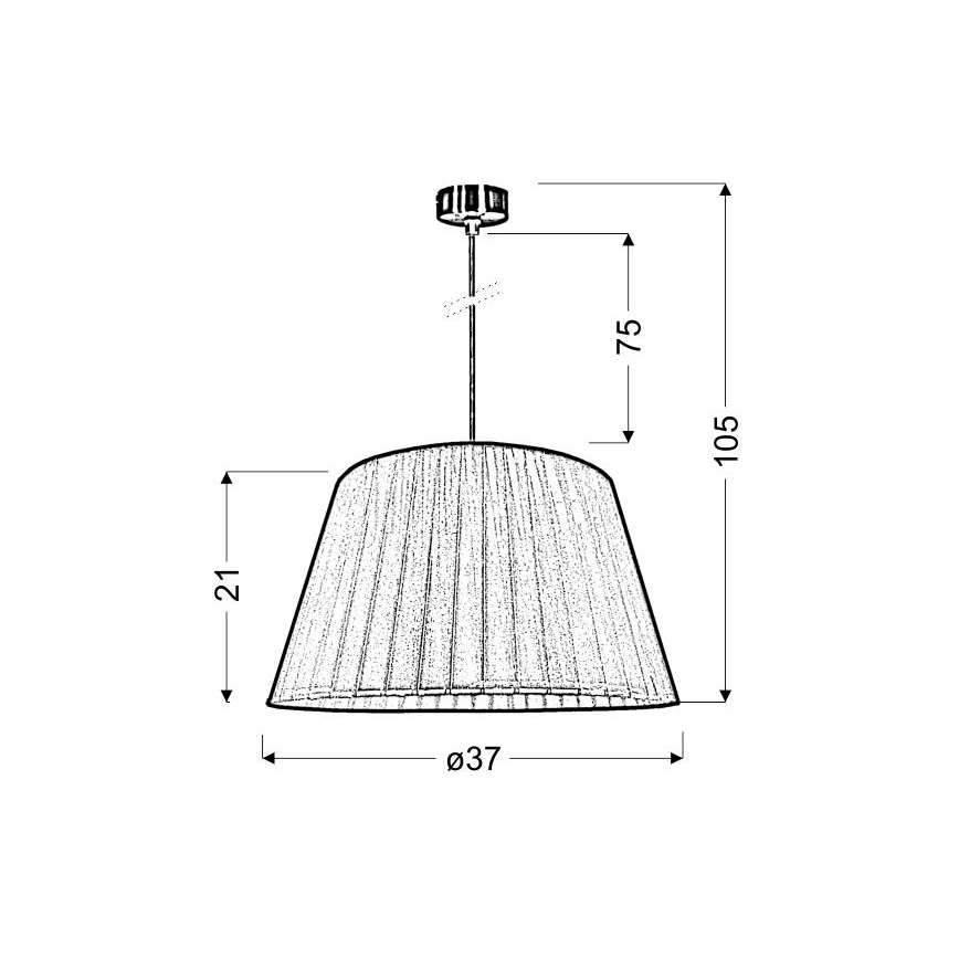 Suspension filaire TIZIANO 1xE27/60W/230V rose