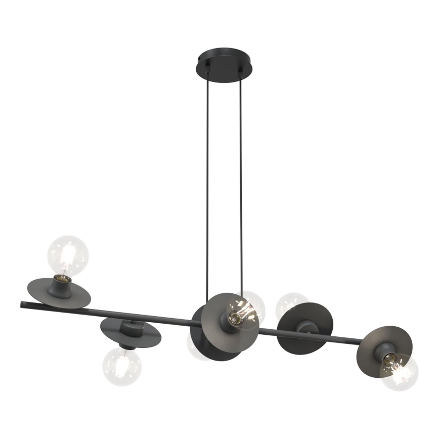Suspension filaire TOKEN 6xE27/15W/230V noir