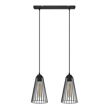 Suspension filaire TORRI 2xE27/15W/230V noir