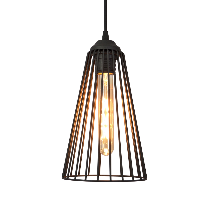 Suspension filaire TORRI 3xE27/15W/230V noir