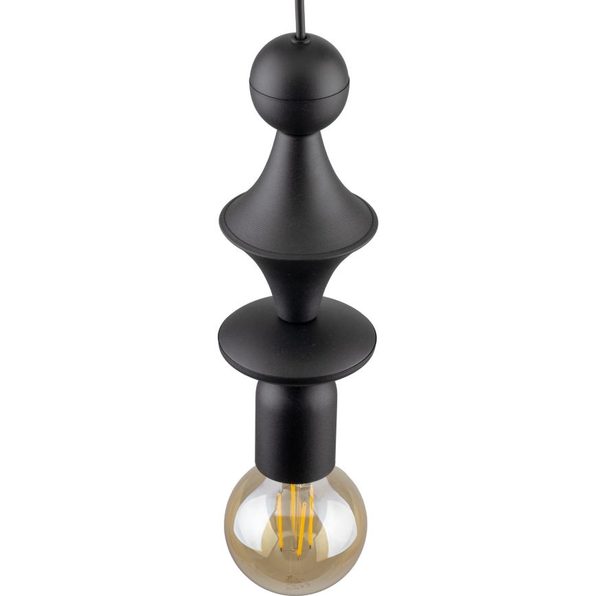 Suspension filaire TOWER 1xE27/15W/230V noir