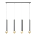 Suspension filaire TUBA 4xE27/15W/230V gris