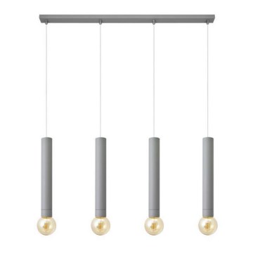Suspension filaire TUBA 4xE27/15W/230V gris