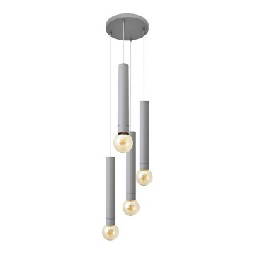 Suspension filaire TUBA 4xE27/15W/230V gris