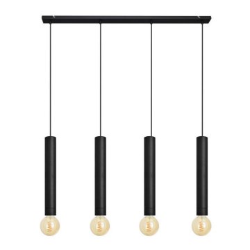 Suspension filaire TUBA 4xE27/15W/230V noir