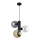 Suspension filaire TUBE 3xE27/60W/230V noir/fumé beige/transparent