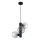 Suspension filaire TUBE 3xE27/60W/230V noir/transparent