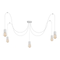 Suspension filaire TUBE 5xE27/15W/230V araignée blanc