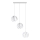 Suspension filaire TULOS 3xE27/60W/230V blanc